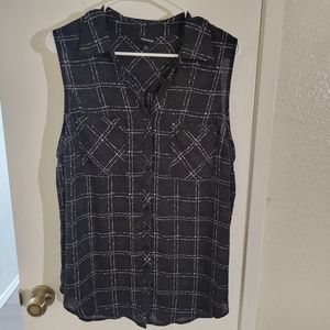 Torrid Madison Georgette Button-Up Sleeveless Shirt